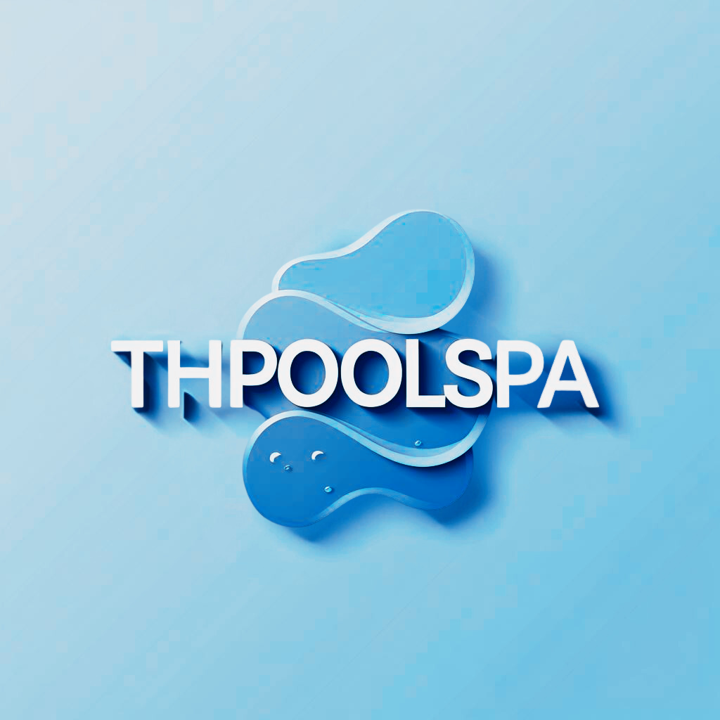 Spa Business Logo with Pool Blue Gradients